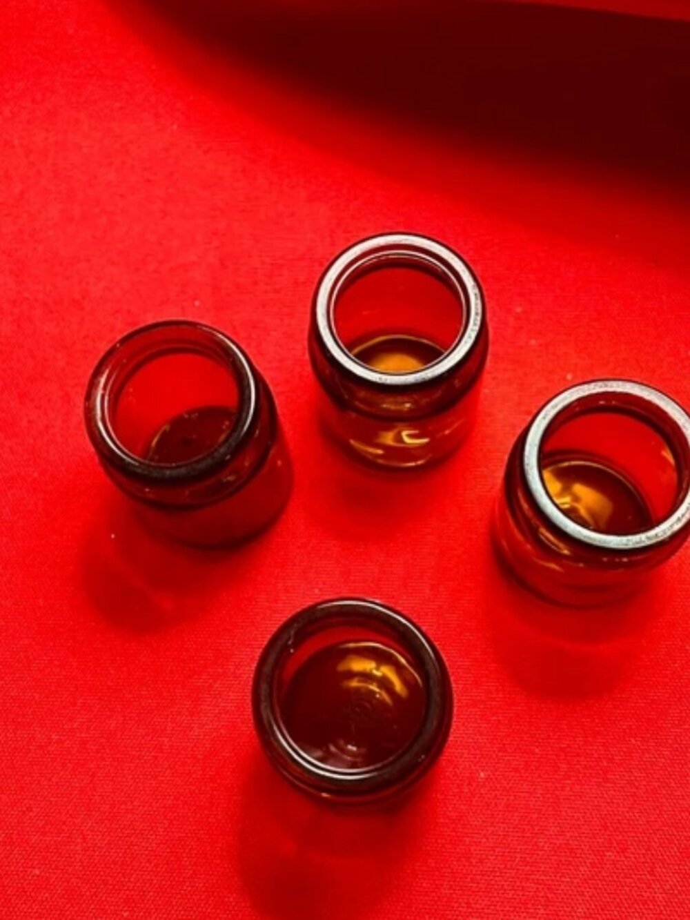 Brown glass bottles